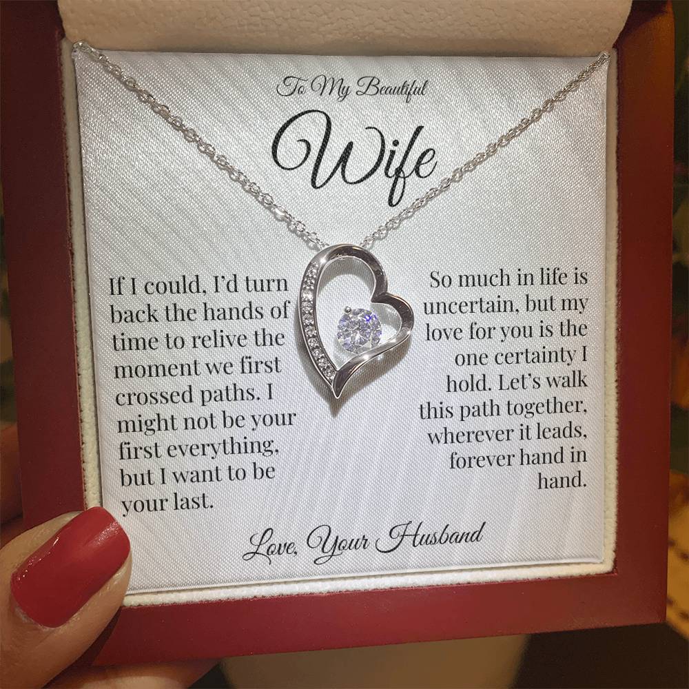 To My Wife - Forever Hand in Hand - Forever Love Necklace