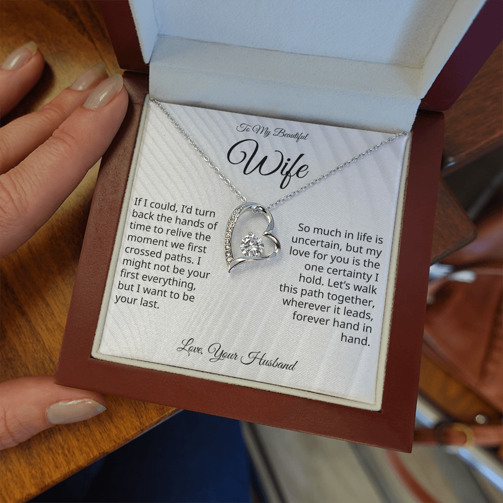 To My Wife - Forever Hand in Hand - Forever Love Necklace