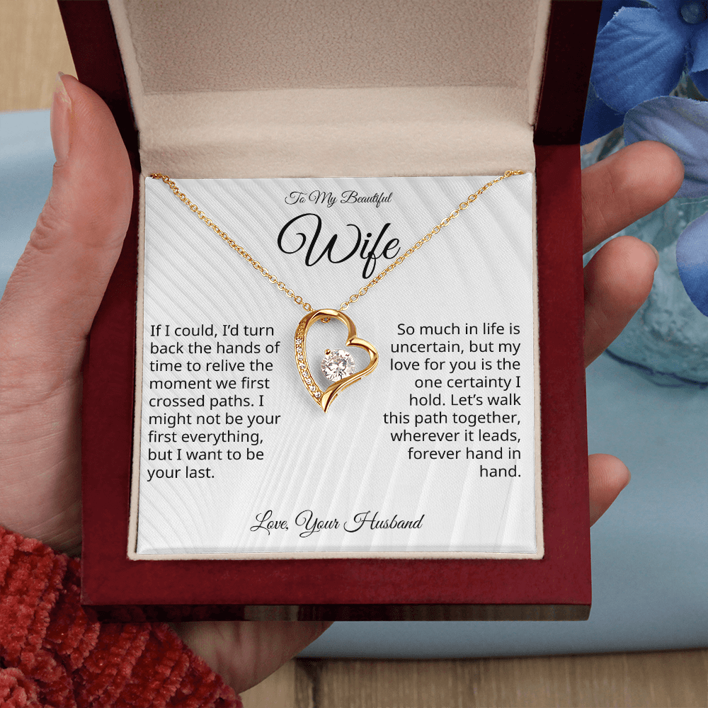 To My Wife - Forever Hand in Hand - Forever Love Necklace