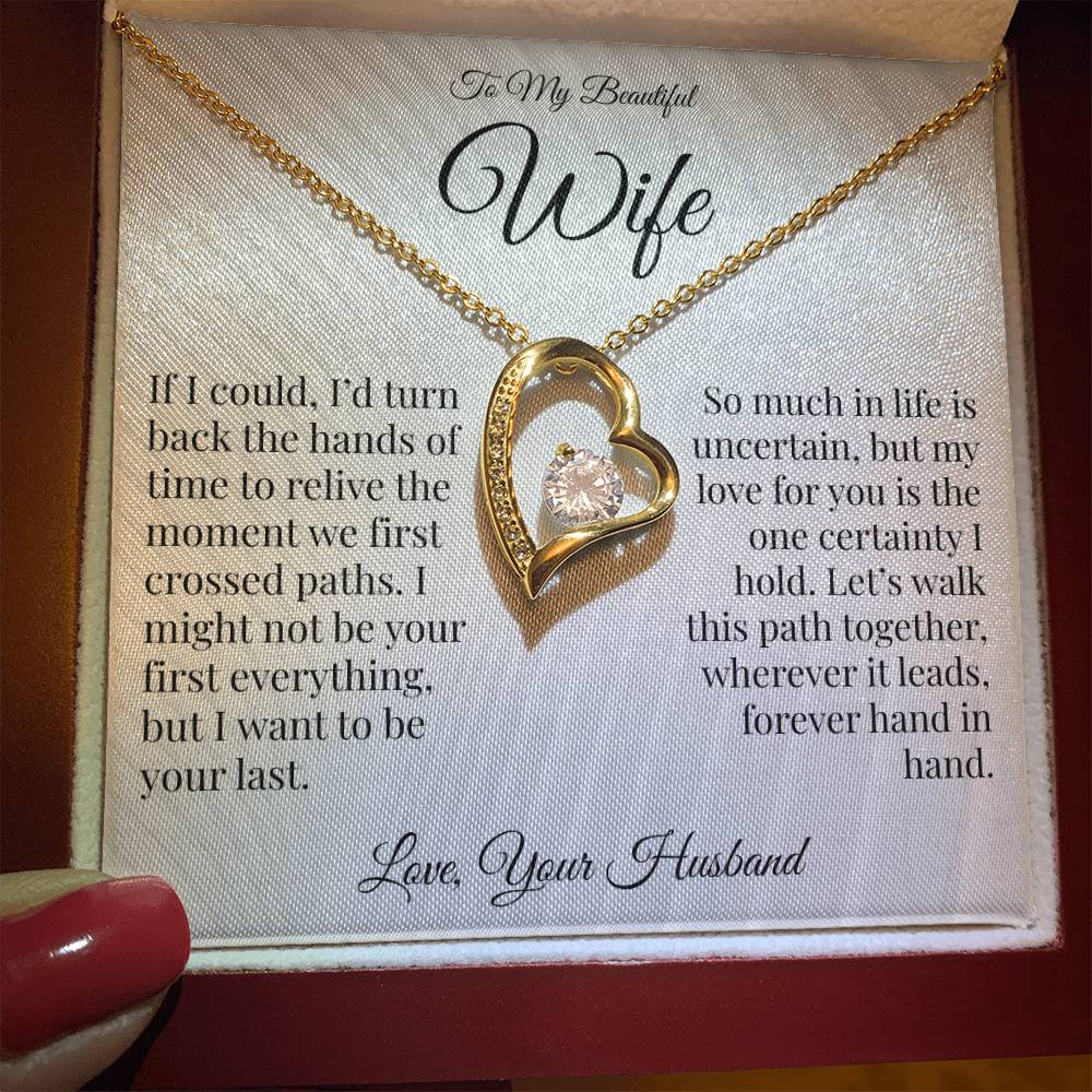 To My Wife - Forever Hand in Hand - Forever Love Necklace