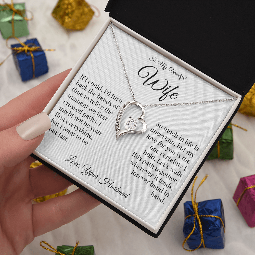 To My Wife - Forever Hand in Hand - Forever Love Necklace