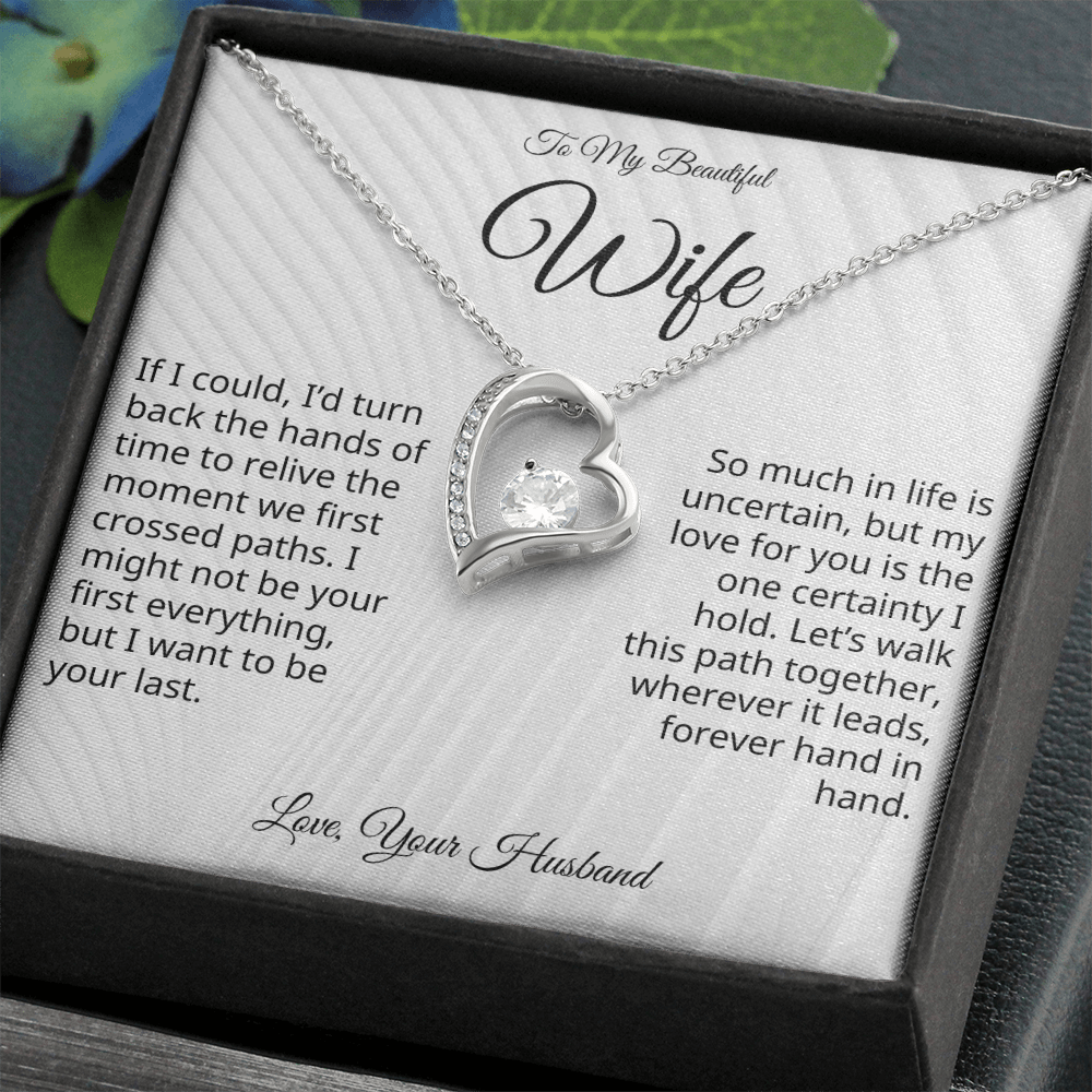 To My Wife - Forever Hand in Hand - Forever Love Necklace