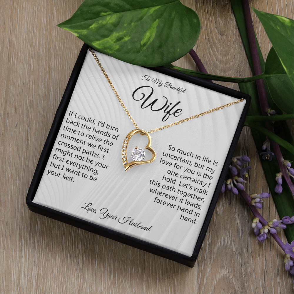 To My Wife - Forever Hand in Hand - Forever Love Necklace