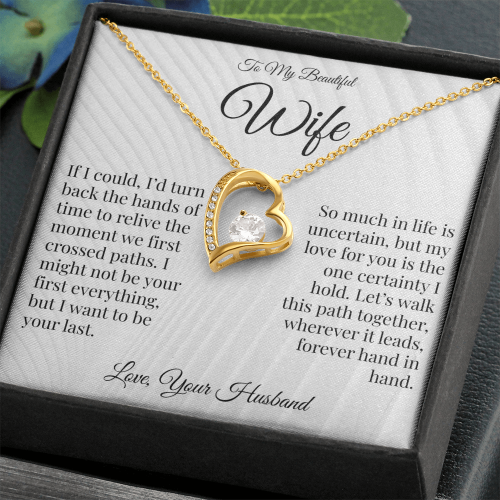 To My Wife - Forever Hand in Hand - Forever Love Necklace