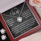 To My Wife - My Love is always with you - Love Knot Necklace W/free earrings