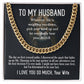 To My Husband- Hear your ROAR- Cuban Link Necklace (Gold/Stainless Steel)