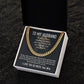To My Husband- Hear your ROAR- Cuban Link Necklace (Gold/Stainless Steel)