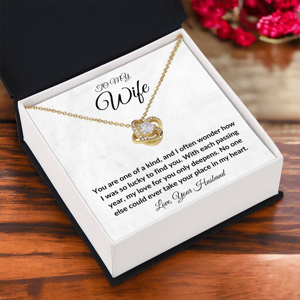 To My Wife - One of a kind - Love Knot necklace