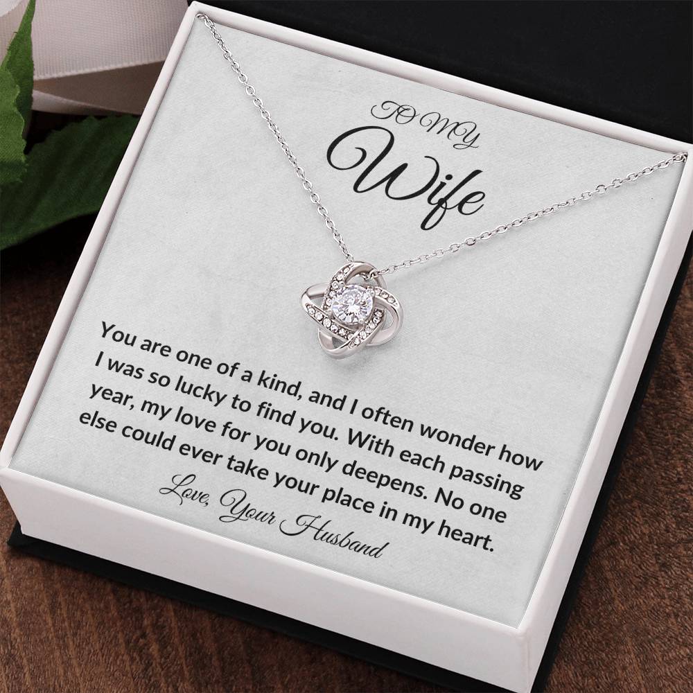 To My Wife - One of a kind - Love Knot necklace