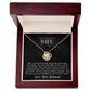 To My Wife - Our Love And Bond - Love Knot (Yellow/White Gold)