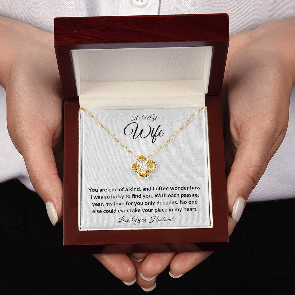 To My Wife - One of a kind - Love Knot necklace