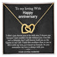 To My Wife - Queen of my Life - Interlocking hearts (Rose Gold/Stainless&Yellow Gold)