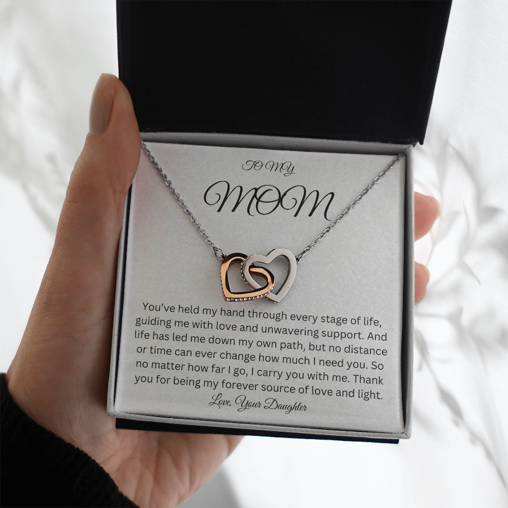 To My Mom - Source of love and light - Interlocking hearts