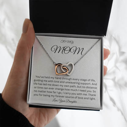 To My Mom - Source of love and light - Interlocking hearts