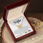To My Daughter - Interlocking Heart Necklace (Gold/Rose Gold&Stainless Steel)