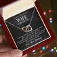 To My Wife- I Choose you- Interlocking heart necklace (Yellow Gold/Polished Stainless-Rose Gold)