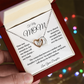 To My Mom - Tied at the Heart - Locking Hearts Necklace