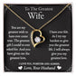 To The Greatest Wife - Forever love necklace (White/Yellow Gold)